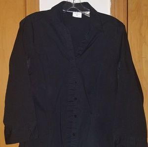 Black button down shirt